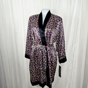 Prima Donna Carole Hochman floral silky robe small vintage deadstock NWT